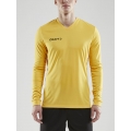 Craft Sport-Langarmshirt (Trikot) Squad Solid - hohe Elastizität, ergonomisches Design - gelb Herren
