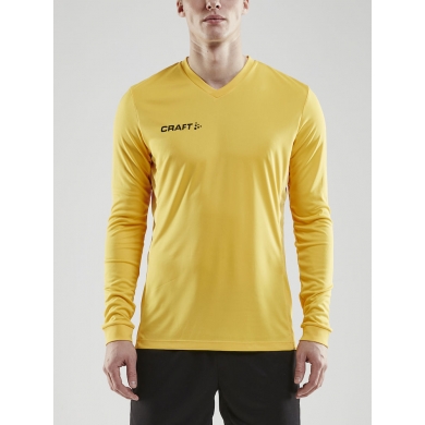 Craft Sport-Langarmshirt (Trikot) Squad Solid - hohe Elastizität, ergonomisches Design - gelb Herren