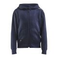 Craft Kapuzenpullover Hoodie Community FZ (Front-Reißverschluss, sportliche Passform) navyblau Kinder