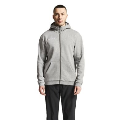Craft Kapuzenpullover Community 2.0 Logo Full Zip Hoodie (Baumwolle/Polyester) grau Herren