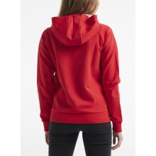 Craft Kapuzenpullover Core Soul Full Zip Hood (weiches Material, mit Reißverschlusstaschen) rot Damen