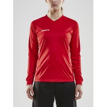 Craft Sport-Langarmshirt (Trikot) Squad Solid - hohe Elastizität, ergonomisches Design - rot Damen