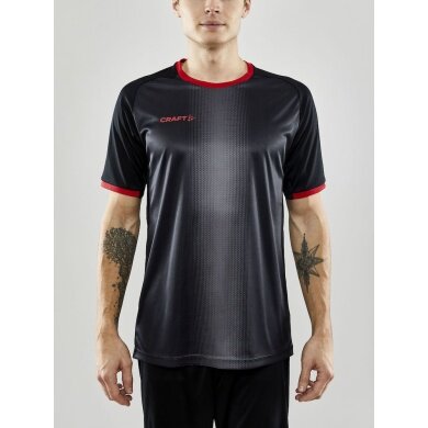 Craft Sport-Tshirt (Trikot) Progress 2.0 Graphic Jersey - leicht, funktionell und Stretchmaterial - schwarz/rot Herren