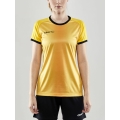 Craft Sport-Shirt (Trikot) Progress 2.0 Graphic Jersey - leicht, funktionell und Stretchmaterial - gelb/schwarz Damen