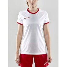 Craft Sport-Shirt (Trikot) Progress 2.0 Graphic Jersey - leicht, funktionell und Stretchmaterial - weiss/rot Damen
