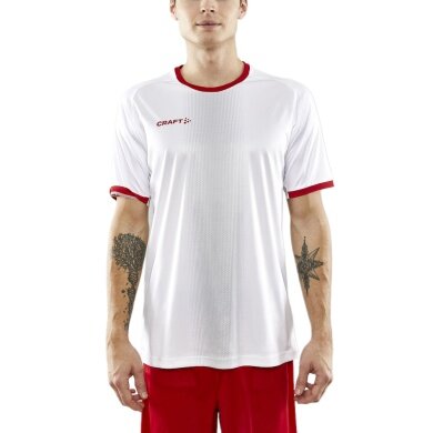 Craft Sport-Tshirt (Trikot) Progress 2.0 Graphic Jersey - leicht, funktionell und Stretchmaterial - weiss/rot Herren