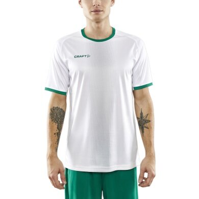 Craft Sport-Tshirt (Trikot) Progress 2.0 Graphic Jersey - leicht, funktionell und Stretchmaterial - weiss/grün Herren