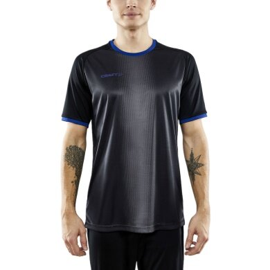 Craft Sport-Tshirt (Trikot) Progress 2.0 Graphic Jersey - leicht, funktionell und Stretchmaterial - schwarz/blau Herren