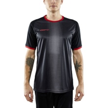 Craft Sport-Tshirt (Trikot) Progress 2.0 Graphic Jersey - leicht, funktionell und Stretchmaterial - schwarz/rot Herren