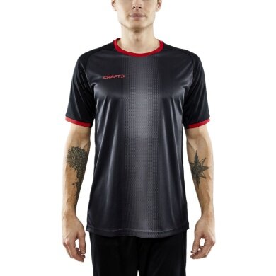 Craft Sport-Tshirt (Trikot) Progress 2.0 Graphic Jersey - leicht, funktionell und Stretchmaterial - schwarz/rot Herren