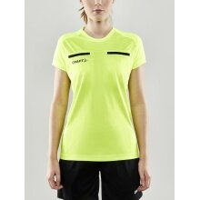 Craft Sport-Shirt Evolve Referee (rec. Polyester, Mesh-Einsätze) neongelb Damen