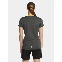 Craft Sport-Shirt Extend Jersey (rec. Polyester, Mesh-Einsätze) asphaltgrau Damen