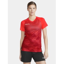 Craft Sport-Shirt (Trikot) Premier Fade Jersey (rec. Polyester, V-Ausschnitt) orange/rot Damen