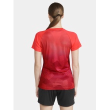Craft Sport-Shirt (Trikot) Premier Fade Jersey (rec. Polyester, V-Ausschnitt) orange/rot Damen