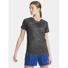 Craft Sport-Shirt (Trikot) Premier Solid Jersey (rec. Polyester, hohe Elastizität) dunkelgrau Damen