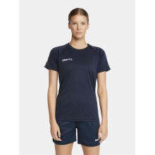 Craft Sport-Shirt Squad 2.0 Contrast Jersey (hohe Elastizität, bequeme Passform) navyblau Damen