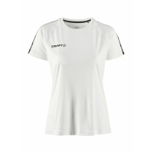 Craft Sport-Shirt Squad 2.0 Contrast Jersey (hohe Elastizität, bequeme Passform) weiss Damen