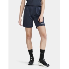 Craft Trainingshose Extend Shorts (100% rec. Polyester, ohne Seitentaschen) kurz navyblau Damen