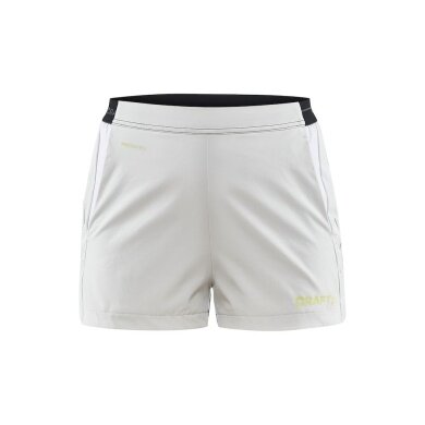 Craft Sporthose (Short) Pro Control Impact - elastisches Material, mit Innenslip - weiss/lime Damen