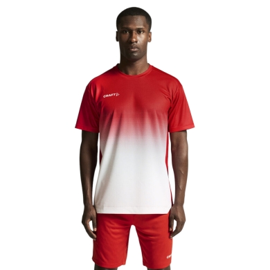 Craft Sport-Tshirt Evolve 2.0 Structured Graphic Jersey (elastisches Material) rot/weiss Herren