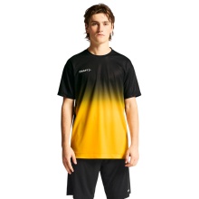 Craft Sport-Tshirt Evolve 2.0 Structured Graphic Jersey (elastisches Material) schwarz/gelb Herren