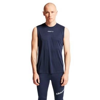 Craft Sport-Tank Rush 2.0 Singlet ärmellos (100% rec. Polyester) navyblau Herren