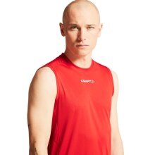 Craft Sport-Tank Rush 2.0 Singlet ärmellos (100% rec. Polyester) rot Herren