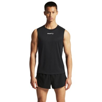 Craft Sport-Tank Rush 2.0 Singlet ärmellos (100% rec. Polyester) schwarz Herren