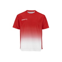 Craft Sport-Tshirt Evolve 2.0 Structured Graphic Jersey (elastisches Material) rot/weiss Kinder