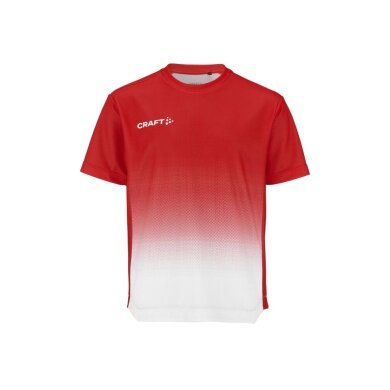 Craft Sport-Tshirt Evolve 2.0 Structured Graphic Jersey (elastisches Material) rot/weiss Kinder