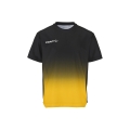 Craft Sport-Tshirt Evolve 2.0 Structured Graphic Jersey (elastisches Material) schwarz/gelb Kinder