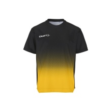 Craft Sport-Tshirt Evolve 2.0 Structured Graphic Jersey (elastisches Material) schwarz/gelb Kinder