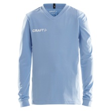 Craft Sport-Langarmshirt (Trikot) Squad Solid - hohe Elastizität, ergonomisches Design - hellblau Kinder