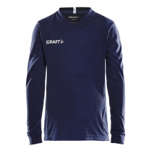Craft Sport-Langarmshirt (Trikot) Squad Solid - hohe Elastizität, ergonomisches Design - navyblau Kinder