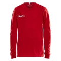 Craft Sport-Langarmshirt (Trikot) Squad Solid - hohe Elastizität, ergonomisches Design - rot Kinder