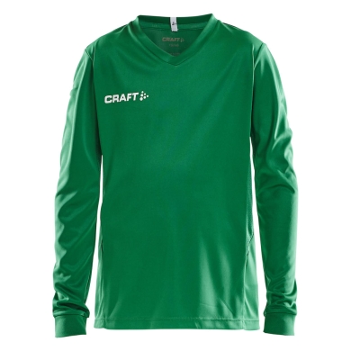 Craft Sport-Langarmshirt (Trikot) Squad Solid - hohe Elastizität, ergonomisches Design - grün Kinder
