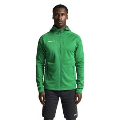 Craft Trainingsjacke Evolve 2.0 Brushed Hood (strapazierfähig, Feuchtigkeitstransport) grün Herren