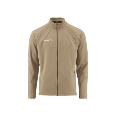 Craft Trainingsjacke Extend 2.0 Full Zip (moderner Look, sehr elastisches Material) beige Herren