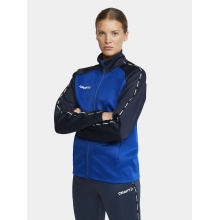 Craft Sport-Trainingsjacke Squad 2.0 Full Zip (mit Seitentaschen, elastisch Funktionsmaterial) kobaltblau Damen