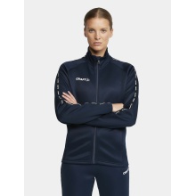 Craft Sport-Trainingsjacke Squad 2.0 Full Zip (mit Seitentaschen, elastisch Funktionsmaterial) navyblau Damen
