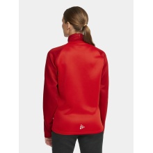 Craft Sport-Trainingsjacke Squad 2.0 Full Zip (mit Seitentaschen, elastisch Funktionsmaterial) rot Damen