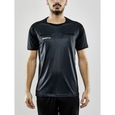 Craft Sport-Tshirt Evolve Referee (rec. Polyester, Mesh-Einsätze) schwarz Herren