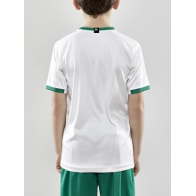 Craft Sport-Tshirt (Trikot) Progress 2.0 Graphic Jersey - leicht, funktionell und Stretchmaterial weiss/grün Kinder