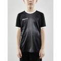 Craft Sport-Tshirt (Trikot) Progress 2.0 Graphic Jersey - leicht, funktionell und Stretchmaterial schwarz/weiss Kinder