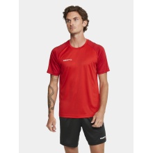 Craft Sport-Tshirt Squad 2.0 Contrast Jersey (hohe Elastizität, bequeme Passform) rot Herren