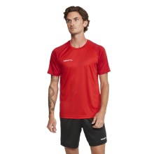 Craft Sport-Tshirt Squad 2.0 Contrast Jersey (hohe Elastizität, bequeme Passform) rot Herren