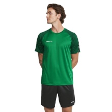 Craft Sport-Tshirt Squad 2.0 Contrast Jersey (hohe Elastizität, bequeme Passform) grün Herren