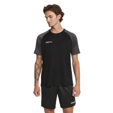 Craft Sport-Tshirt Squad 2.0 Contrast Jersey (hohe Elastizität, bequeme Passform) schwarz/grau Herren