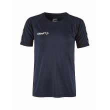 Craft Sport-Tshirt Squad 2.0 Contrast Jersey (hohe Elastizität, bequeme Passform) navyblau Kinder