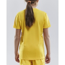 Craft Sport-Tshirt (Trikot) Squad Solid - lockere Schnitt, schnelltrocknend - gelb Kinder